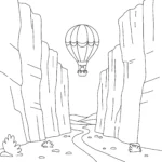 coloriage Montgolfière pour enfant à imprimer