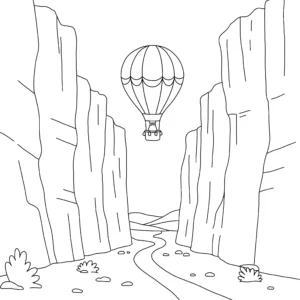 coloriage Montgolfière pour enfant à imprimer