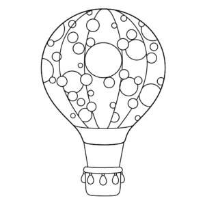 coloriage Montgolfière pour enfant de 7 ans