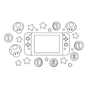 coloriage Nintendo Switch pour enfant de 5 ans