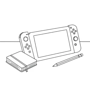coloriage Nintendo Switch pour bebe a imprimer