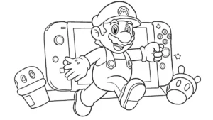 coloriage Nintendo Switch à imprimer pdf