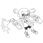 coloriage Nintendo Switch à imprimer pour enfant de 4 ans
