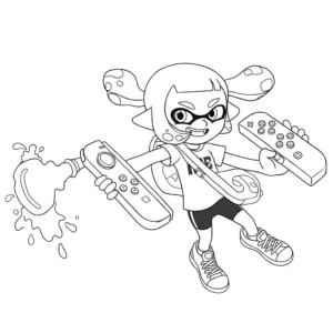 coloriage Nintendo Switch à imprimer pour enfant de 4 ans