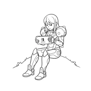 coloriage Nintendo Switch pour enfant de 6 ans