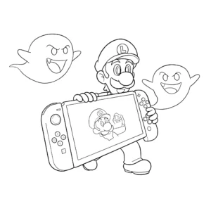 coloriage Nintendo Switch à imprimer pdf