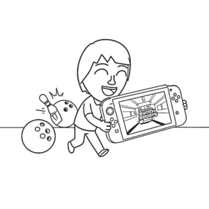 coloriage Nintendo Switch à imprimer pour enfant de 4 ans