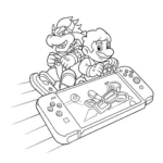 coloriage Nintendo Switch pour enfant de à imprimer