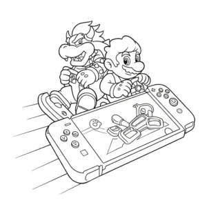 coloriage Nintendo Switch pour enfant de à imprimer