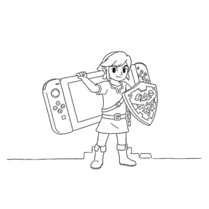 coloriage Nintendo Switch a imprimer