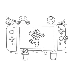 coloriage Nintendo Switch a colorier en ligne gratuitement