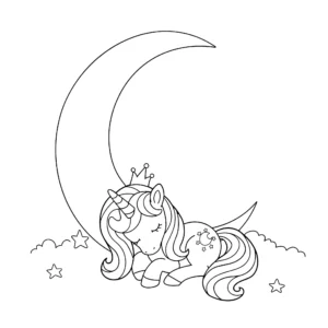 coloriage Princesse Licorne et dessin a imprimer