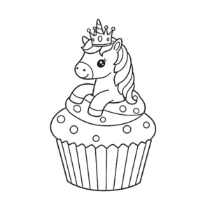 coloriage Princesse Licorne pour bebe a imprimer