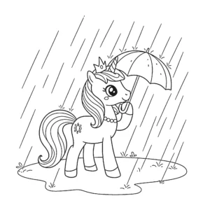 coloriage Princesse Licorne a imprimer pour enfant de 4 ans