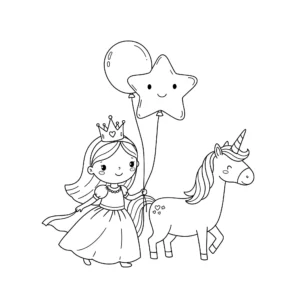 coloriage Princesse Licorne d