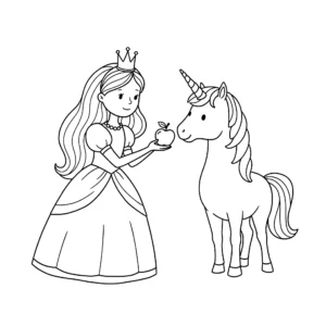 coloriage Princesse Licorne de pour enfants