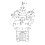 coloriage Princesse Licorne à imprimer pour enfants