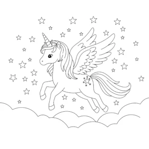 coloriage Princesse Licorne gratuit pour enfants