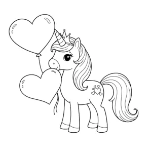 coloriage Princesse Licorne pour bebe a imprimer