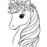 coloriage Princesse Licorne pour primaire