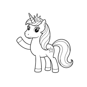 coloriage Princesse Licorne à imprimer pdf gratuit
