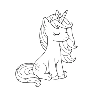 coloriage Princesse Licorne à imprimer