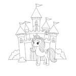 a imprimer coloriage Princesse Licorne gratuit