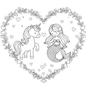 coloriage Sirene Licorne a colorier en ligne gratuitement