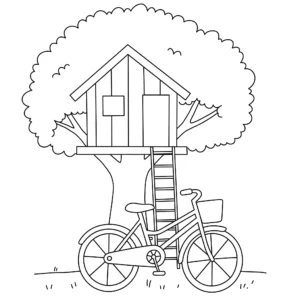 coloriage Vélo et découpage à imprimer