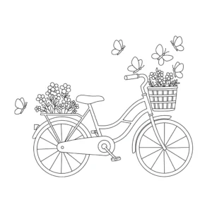 coloriage Vélo de pour enfants