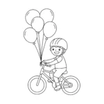 coloriage Vélo educatif pour enfant