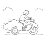 coloriage Vélo à imprimer pour enfant de 10 ans