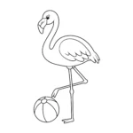 coloriage Flamant Rose à imprimer pour enfant de 9 ans