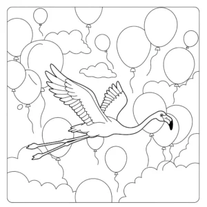 télécharger coloriage Flamant Rose gratuit