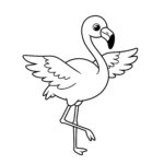 coloriage Flamant Rose pour enfant de 10 ans