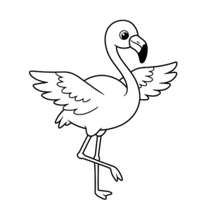 coloriage Flamant Rose pour enfant de 10 ans