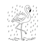 coloriage Flamant Rose pour enfant gratuit