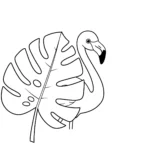 coloriage Flamant Rose a imprimer