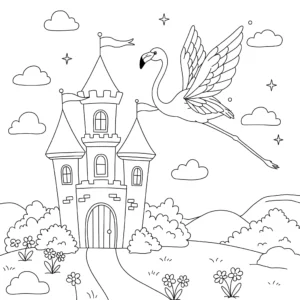 coloriage Flamant Rose d