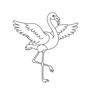 imprimer coloriage Flamant Rose