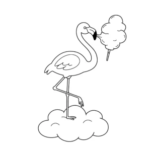 coloriage Flamant Rose a dessiner en ligne
