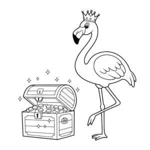 coloriage Flamant Rose à imprimer pour enfant de 7 ans