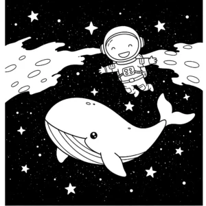 coloriage Astronaute et decoupage a imprimer gratuit