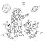 a imprimer coloriage Astronaute gratuit