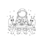 image pour coloriage Astronaute enfant