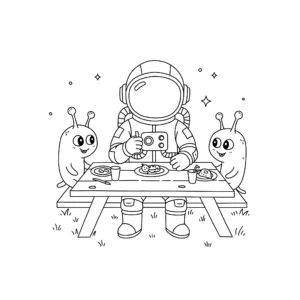 image pour coloriage Astronaute enfant