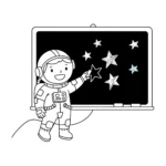 coloriage Astronaute a colorier en ligne gratuitement