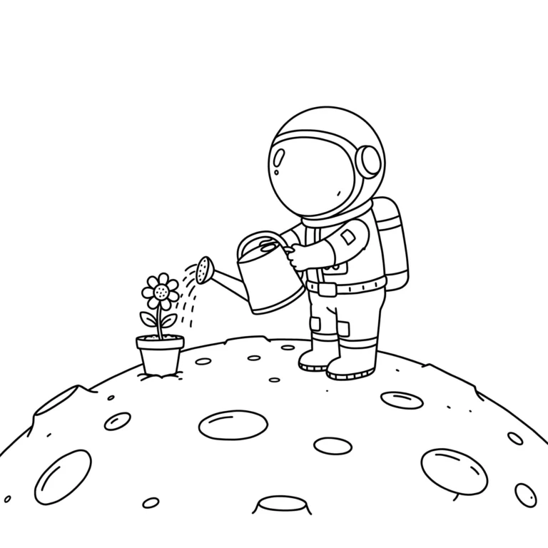 Tranh tô màu Astronaute