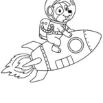 coloriage Astronaute à imprimer pdf gratuit