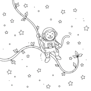 coloriage Astronaute et apprentissage